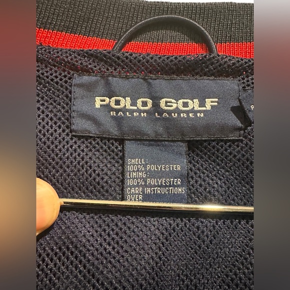 Vintage Ralph Lauren Polo Golf Navy Blue Windbreaker Mens Size Large - Picture 4 of 16